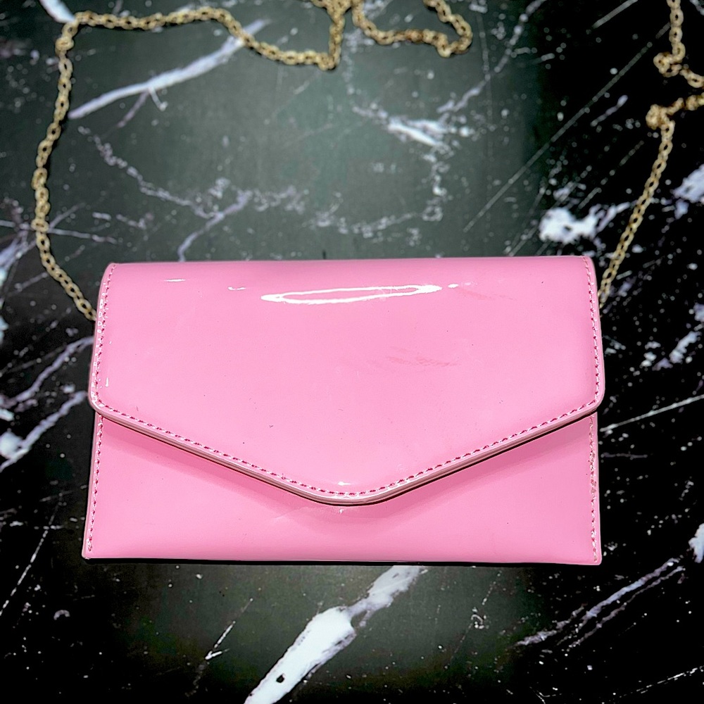 Steve Madden BWORLDLY PINK PATENT Purse